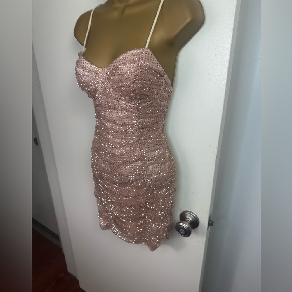 Hello Molly Blush Pink Sequin Mini Dress - Picture 9 of 16